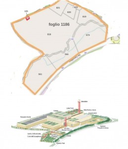  identificati al NCEU del Comune di Roma dal foglio 1186, particelle 560, 561, 673, 818, 819, 820, 821, 822, 